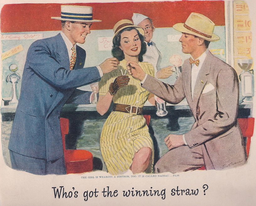 Who gets to take me home? Let's draw straws.
Who gets to take me home? Let's draw straws.