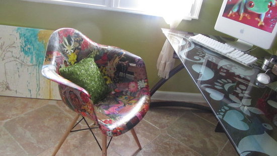 Decoupaged Retro Chair Decoupaged Retro Chair