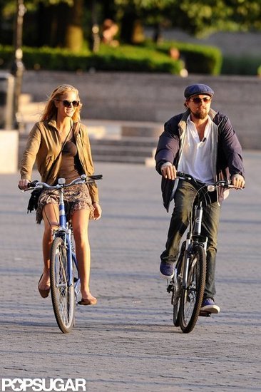 Leonardo DiCaprio and his Victoria's Secret Angel girlfriend Erin Heatherton rode bikes in NYC together in June 2012.
Leonardo DiCaprio and his Victoria's Secret Angel girlfriend Erin Heatherton rode bikes in NYC together in June 2012.