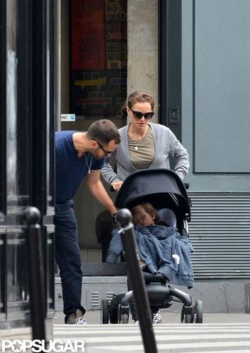 Natalie Portman pushed her son, Aleph, in Paris.
Natalie Portman pushed her son, Aleph, in Paris.