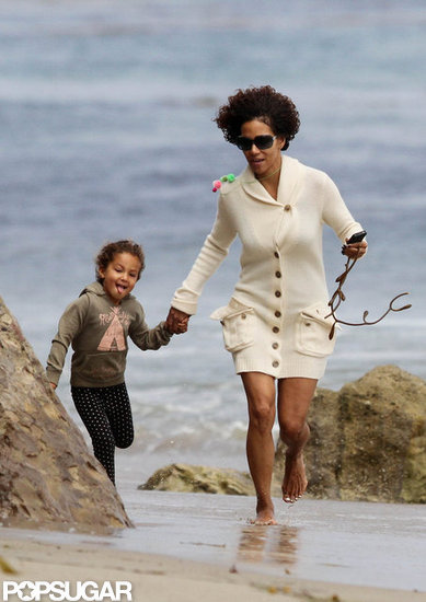 Halle Berry and Nahla Aubry played at the beach together.
Halle Berry and Nahla Aubry played at the beach together.