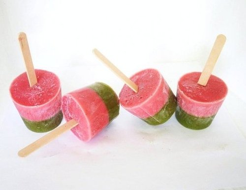 Strawberry-Banana Popsicles Strawberry-Banana Popsicles