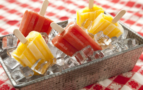 Peach-Mango Popsicles Peach-Mango Popsicles