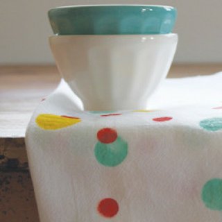 DIY Polka Dot Tea Towel