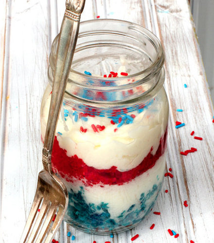 Bake This: Red, White, and Blue Cake in a Jar Bake This: Red, White, and Blue Cake in a Jar