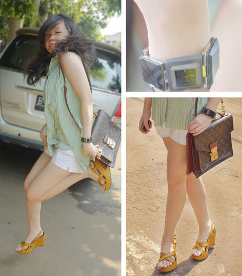 Pleated Mint Top