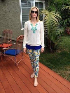 Jeans- Current Elliot, Tops- Aqua by Bloomingdales, Shoes - Tory Burch, Glasses- Bulgari, Necklace- Ebay