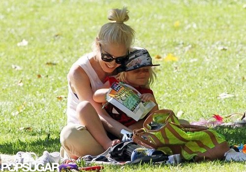 Gwen Stefani was all smiles with little Zuma in her lap.
Gwen Stefani was all smiles with little Zuma in her lap.