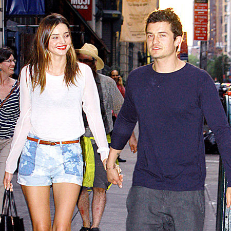 Miranda Kerr and Orlando Bloom Holding Hands Pictures in NYC