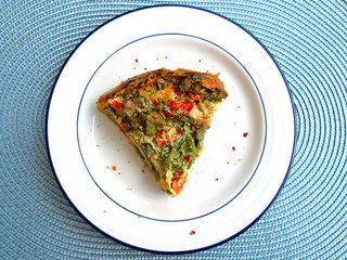 Mexican Crustless Chickpea Quiche