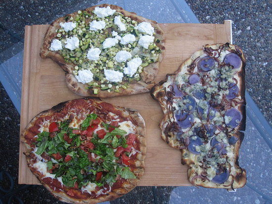 Grilled Red, White, and Blue Pizzas Grilled Red, White, and Blue Pizzas