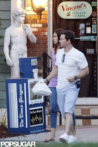 Mark Wahlberg and Rhea Durham strolled out of a New Orleans restaurant.
Mark Wahlberg and Rhea Durham strolled out of a New Orleans restaurant.