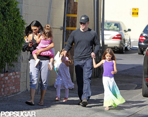 Matt Damon Spends the Weekend With His Girls Matt Damon Spends the Weekend With His Girls