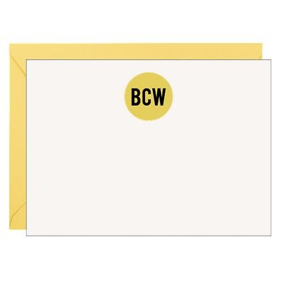Sticker Monogram Stationery 
