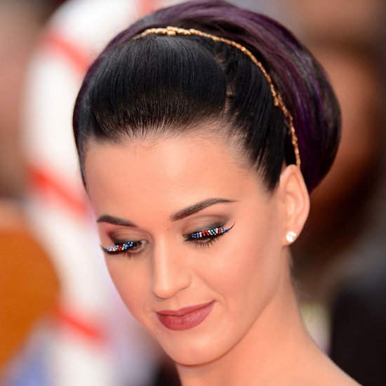Katy Perry Wears Red White and Blue Lashes in London Katy Perry Wears Red White and Blue Lashes in London