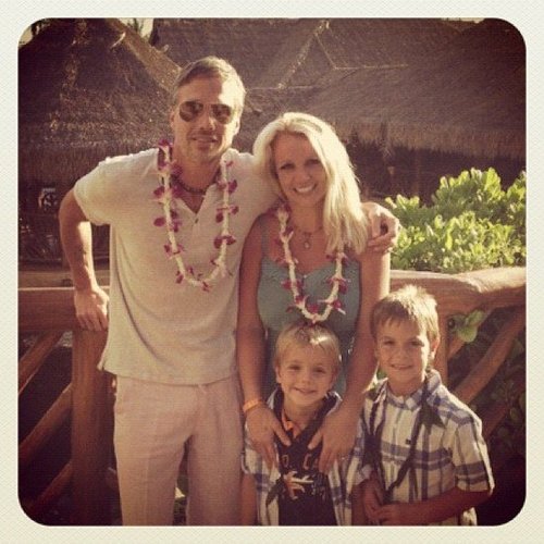 Britney Spears posed with Jason Trawick and her boys on vacation in July.
Source: Instagram user britneyspears
Britney Spears posed with Jason Trawick and her boys on vacation in July.
Source: Instagram user britneyspears