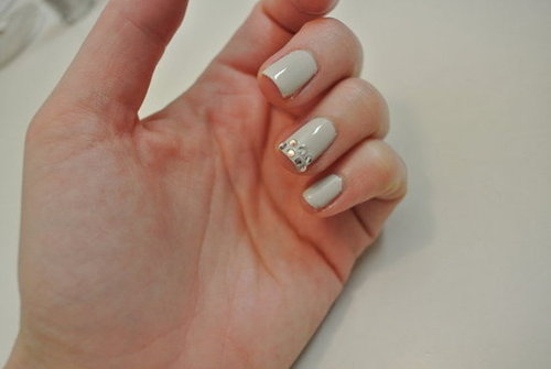 DIY Nail Art With Diamantes and Nail Polish