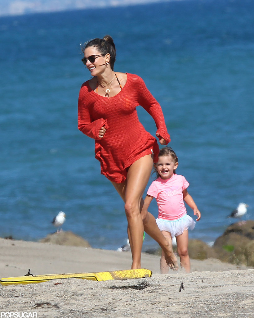 Alessandra Ambrosio and her daughter, Anja, played on the Malibu, CA, sand in July 2012.
Alessandra Ambrosio and her daughter, Anja, played on the Malibu, CA, sand in July 2012.