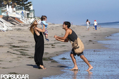 Rachel Zoe and her friend held Skyler on the beach in Malibu.
Rachel Zoe and her friend held Skyler on the beach in Malibu.