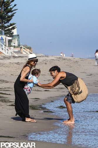 Rachel Zoe played with Skyler on the beach in Malibu.
Rachel Zoe played with Skyler on the beach in Malibu.