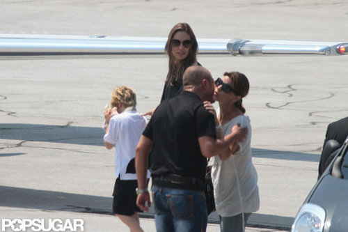 Angelina Jolie left Sarajevo with Shiloh Jolie-Pitt.
Angelina Jolie left Sarajevo with Shiloh Jolie-Pitt.