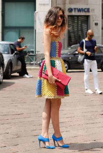 Megawatt color inspires major inspiration — especially on a sweet, crochet strapless.
Megawatt color inspires major inspiration — especially on a sweet, crochet strapless.