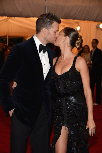Tom Brady and Gisele Bündchen went in for a kiss on the red carpet at the Met Gala in May.
Tom Brady and Gisele Bündchen went in for a kiss on the red carpet at the Met Gala in May.