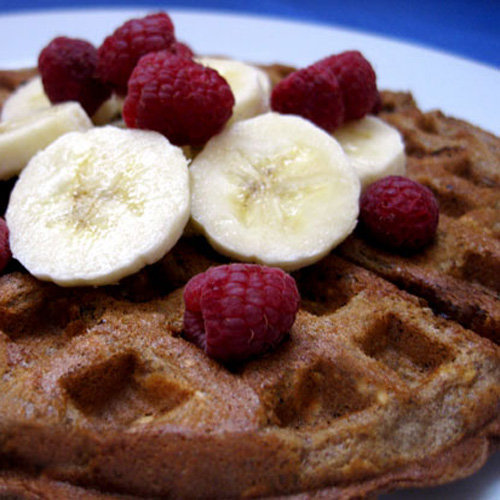 Fill up with these cinnamon, oat, and flax waffles. The recipe focuses on increasing your fiber intake so you're less likely to get the munchies later in the day.
Fill up with these cinnamon, oat, and flax waffles. The recipe focuses on increasing your fiber intake so you're less likely to get the munchies later in the day.