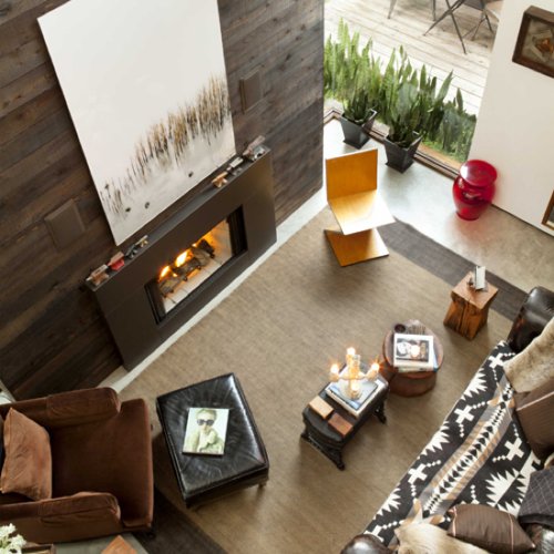 Modern Wooden Fireplace Mantle