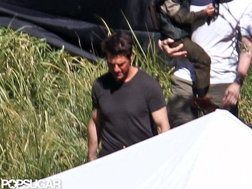 Tom Cruise walked around on the Oblivion set in CA.
Tom Cruise walked around on the Oblivion set in CA.