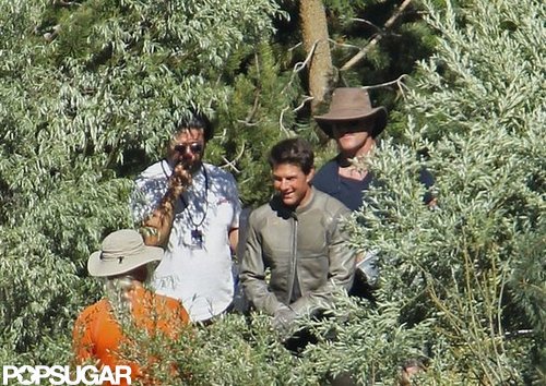 Tom Cruise laughed in the forest on the Oblivion set in CA.
Tom Cruise laughed in the forest on the Oblivion set in CA.