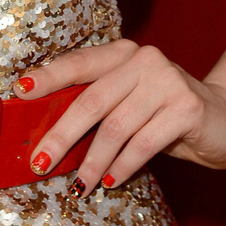 Copy Zooey Deschanel's Cool Nail Art Design at Home