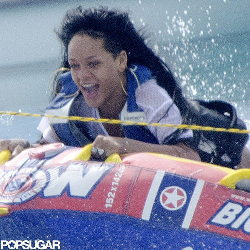 Rihanna went tubing in Barbados.
Rihanna went tubing in Barbados.