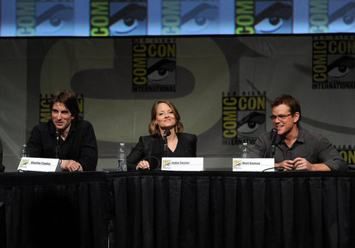 Matt Damon talked with Jodie Foster about Elysium.
Matt Damon talked with Jodie Foster about Elysium.