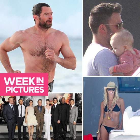 The Week in Celebrity Pictures: The Dark Knight Rises Premieres, Shirtless Hugh Jackman, Elle Macpherson Bikini