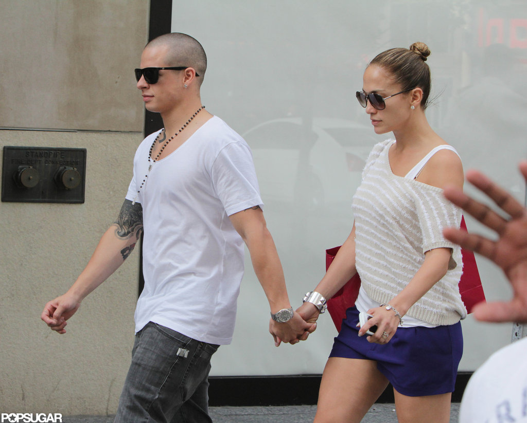 Jennifer Lopez and Casper Smart looked loved up.
Jennifer Lopez and Casper Smart looked loved up.