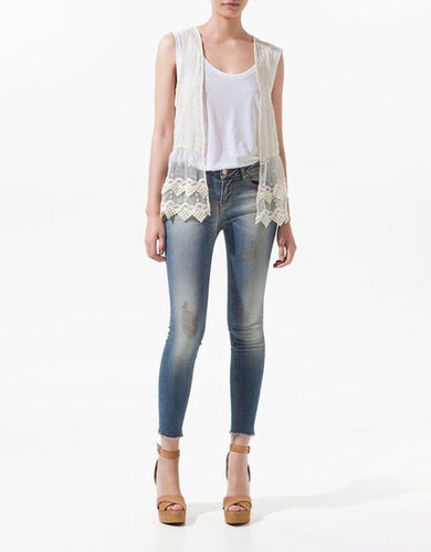 When it's too hot for a jacket, a pretty lace waistcoat like this will polish up your white tees and tanks without adding bulk.
Zara Embroidered Waistcoat With Lace Trim ($50)
When it's too hot for a jacket, a pretty lace waistcoat like this will polish up your white tees and tanks without adding bulk.
Zara Embroidered Waistcoat With Lace Trim ($50)