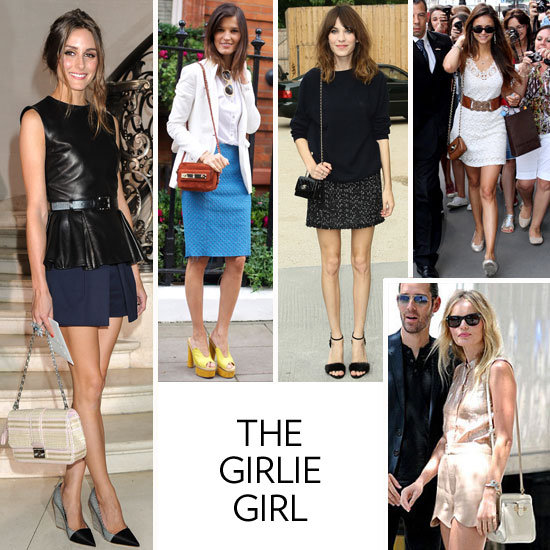 From scalloped details to chic threaded chain straps to plush quilted leather, the bag that most defines your girlie look can be pinpointed back to the classic Chanel shoulder bag iteration or the Mulberry mini Lily. The accents you value most happen to be soft, sweet, and overtly pretty. You may spring for a tweed version or a bolder hue, but when push comes to shove, your roots remain superfeminine to their core. So, what does that say about you outside of what you're carrying on your arm? You're the girl who can always be counted on to look totally put together at the drop of a hat, you've lost count of the amount of dresses and skirts things you own, and when you have a bad day, you head to Magnolia Bakery for a sweet cupcake pick-me-up.
The Bags You Love: Mulberry mini Lily, Chanel large quilted flap bag, Chloé Marcie messenger, Diane von Furstenberg Lytton clutch, and Tory Burch Kipp shoulder bag.
Iconic Inspiration: Drawing from the likes of ultrafeminine types like Brigitte Bardot and Sophia Loren, you identify with a ladylike appeal and overt homage to sweet details. These days, Olivia Palermo, Nina Dobrev, and Taylor Swift top your girlie-girl inspiration list.
What's on Your iPod: Beyoncé, Oh Land, Lady Gaga, and Katy Perry.
In this photo (clockwise from left): Olivia Palermo, Hanneli Mustaparta, Alexa Chung, Nina Dobrev, and Kate Bosworth
From scalloped details to chic threaded chain straps to plush quilted leather, the bag that most defines your girlie look can be pinpointed back to the classic Chanel shoulder bag iteration or the Mulberry mini Lily. The accents you value most happen to be soft, sweet, and overtly pretty. You may spring for a tweed version or a bolder hue, but when push comes to shove, your roots remain superfeminine to their core. So, what does that say about you outside of what you're carrying on your arm? You're the girl who can always be counted on to look totally put together at the drop of a hat, you've lost count of the amount of dresses and skirts things you own, and when you have a bad day, you head to Magnolia Bakery for a sweet cupcake pick-me-up.
The Bags You Love: Mulberry mini Lily, Chanel large quilted flap bag, Chloé Marcie messenger, Diane von Furstenberg Lytton clutch, and Tory Burch Kipp shoulder bag.
Iconic Inspiration: Drawing from the likes of ultrafeminine types like Brigitte Bardot and Sophia Loren, you identify with a ladylike appeal and overt homage to sweet details. These days, Olivia Palermo, Nina Dobrev, and Taylor Swift top your girlie-girl inspiration list.
What's on Your iPod: Beyoncé, Oh Land, Lady Gaga, and Katy Perry.
In this photo (clockwise from left): Olivia Palermo, Hanneli Mustaparta, Alexa Chung, Nina Dobrev, and Kate Bosworth