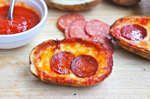 Baked Potato Skins "Pepperoni Pizza" Baked Potato Skins "Pepperoni Pizza"