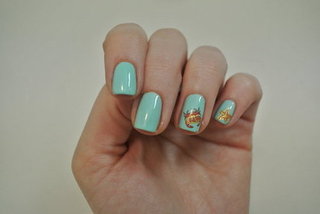 DIY Under The Sea Themed Nail Art Using Water Decals