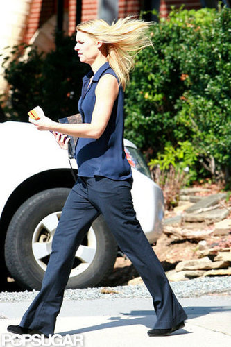 Claire Danes looked casual in a sleeveless button-down shirt and loose pants.
Claire Danes looked casual in a sleeveless button-down shirt and loose pants.