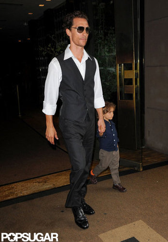 Matthew McConaughey and Little Levi Make a Dapper Duo in NYC Matthew McConaughey and Little Levi Make a Dapper Duo in NYC