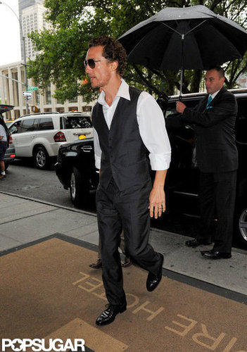 Matthew and Levi McConaughey arrived at the Empire Hotel in NYC.
Matthew and Levi McConaughey arrived at the Empire Hotel in NYC.