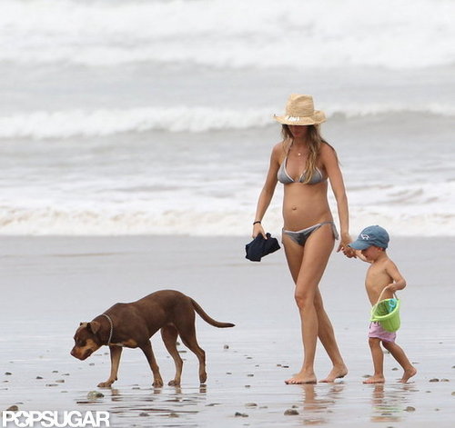 Pregnant Gisele Debuts Bump in a Bikini! Pregnant Gisele Debuts Bump in a Bikini!