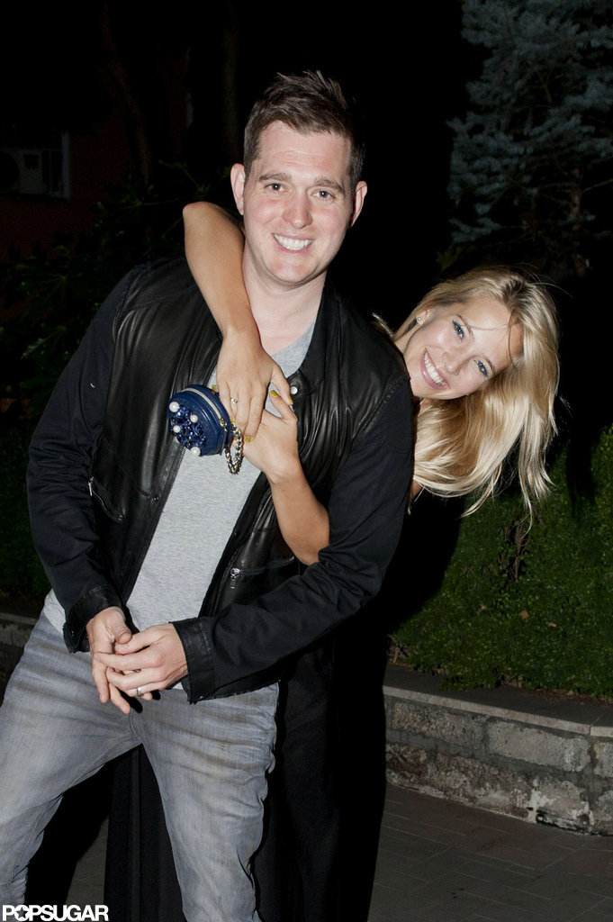 Michael Bublé and Luisana Lopilato were all smiles as they spent an evening together in Rome. Michael Bublé and Luisana Lopilato were all smiles as they spent an evening together in Rome.