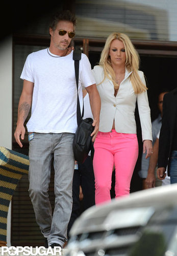 Britney Spears Brings a Pop of Pink to Miami With Jason Britney Spears Brings a Pop of Pink to Miami With Jason