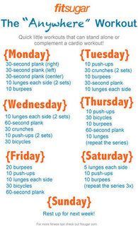 Workout Poster For the Week