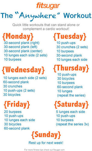 Workout Poster For the Week