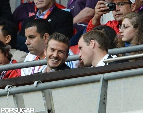 David and Brooklyn Beckham Support Team GB With Prince William David and Brooklyn Beckham Support Team GB With Prince William