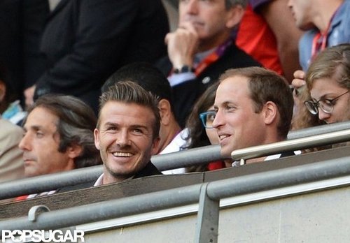David and Brooklyn Beckham Support Team GB With Prince William David and Brooklyn Beckham Support Team GB With Prince William